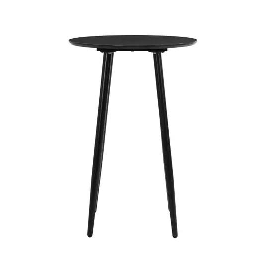 Malibu Wooden Bar Table Round In Black