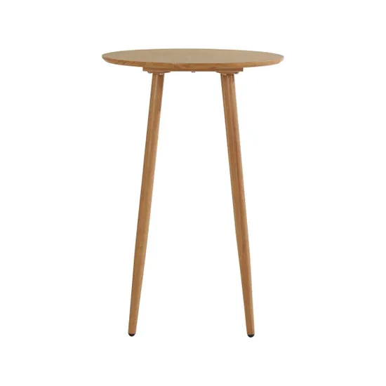 Malibu Wooden Bar Table Round In Oak