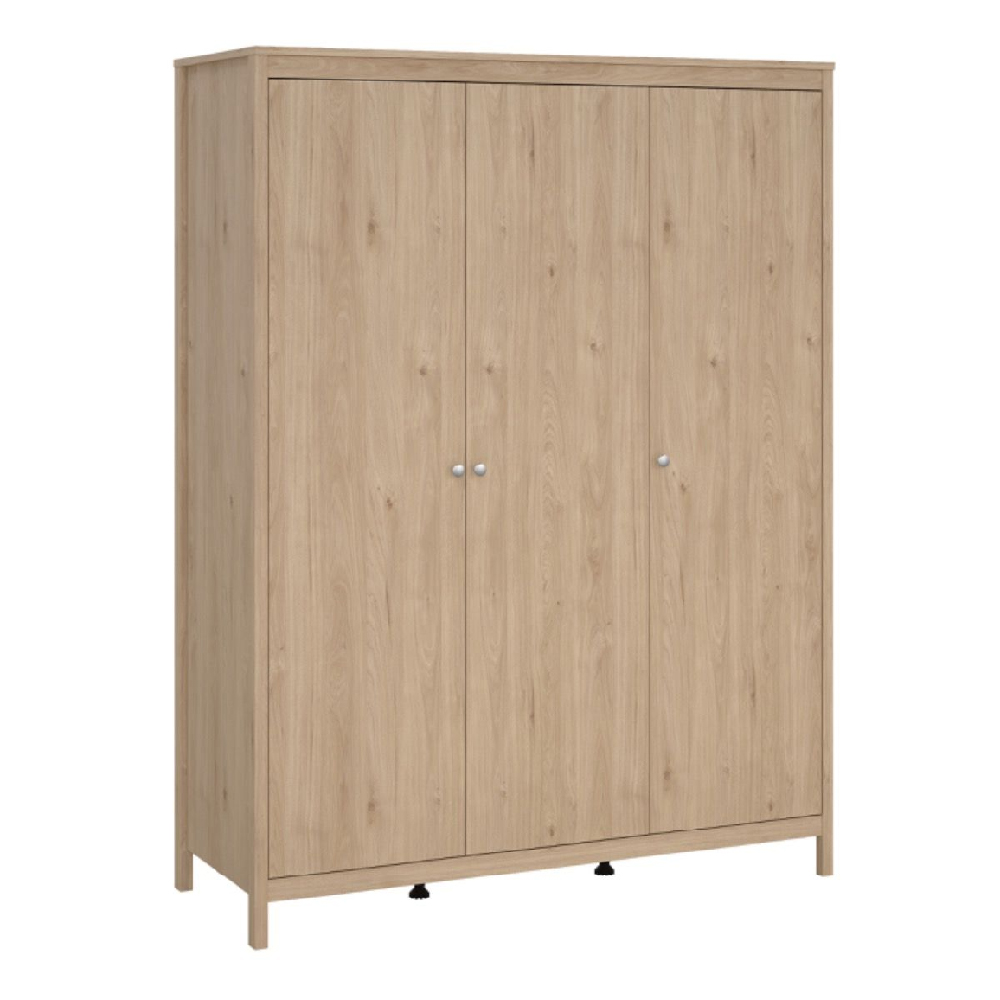 Malibu Wooden Bedroom Furniture Set With 3 Doors Wardrobe In Oak