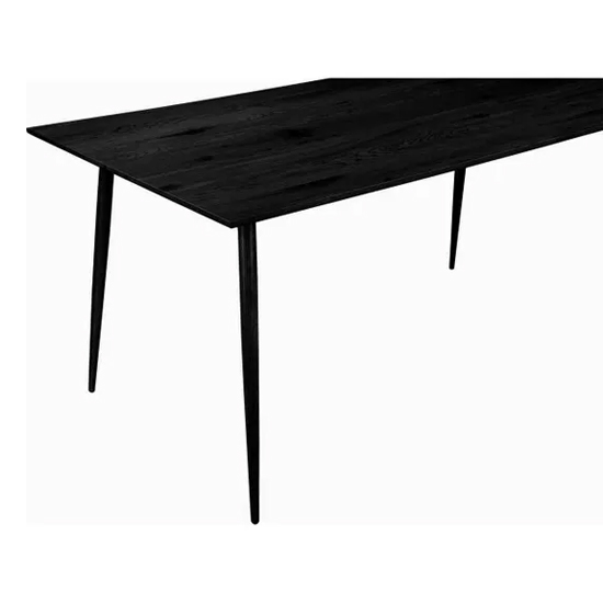 Malibu Wooden Dining Table 120cm Rectangular In Black