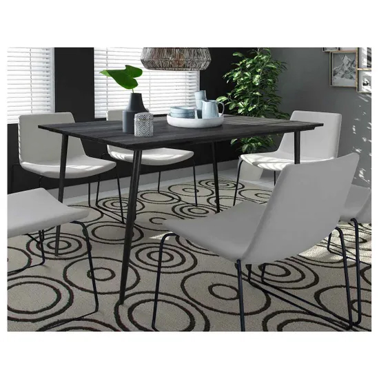 Malibu Wooden Dining Table 120cm Rectangular In Black