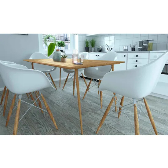 Malibu Wooden Dining Table 160cm Rectangular In Oak