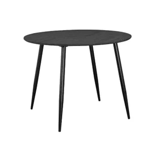 Read more about Malibu wooden dining table round in fishbone grey oak
