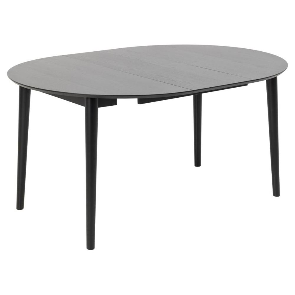 Malibu Wooden Extending Dining Table With 4 Chairs In Matt Black