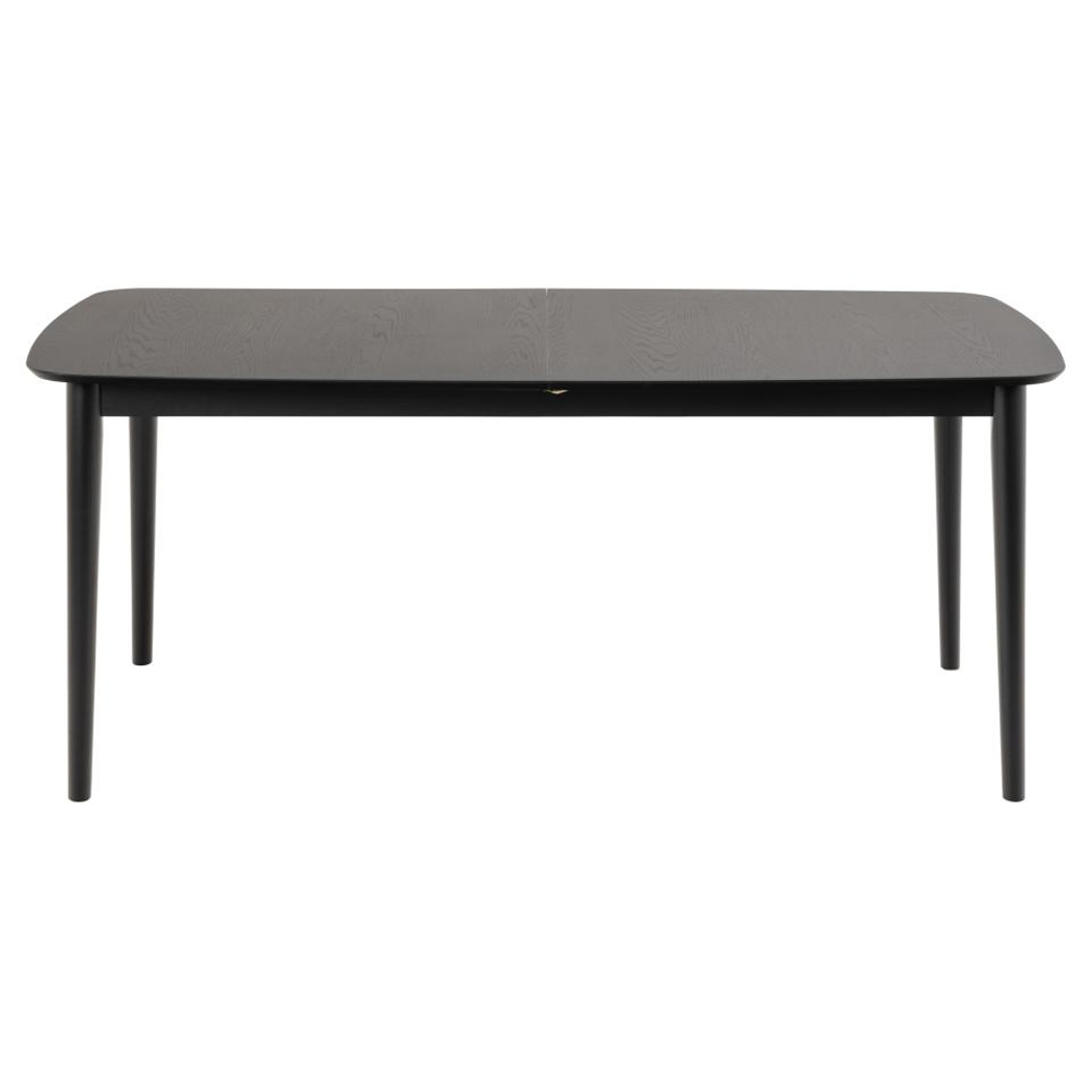 Malibu Wooden Extending Dining Table In Matt Black