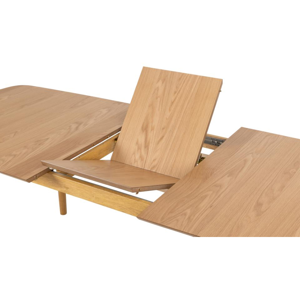 Malibu Wooden Extending Dining Table In Matt Oak