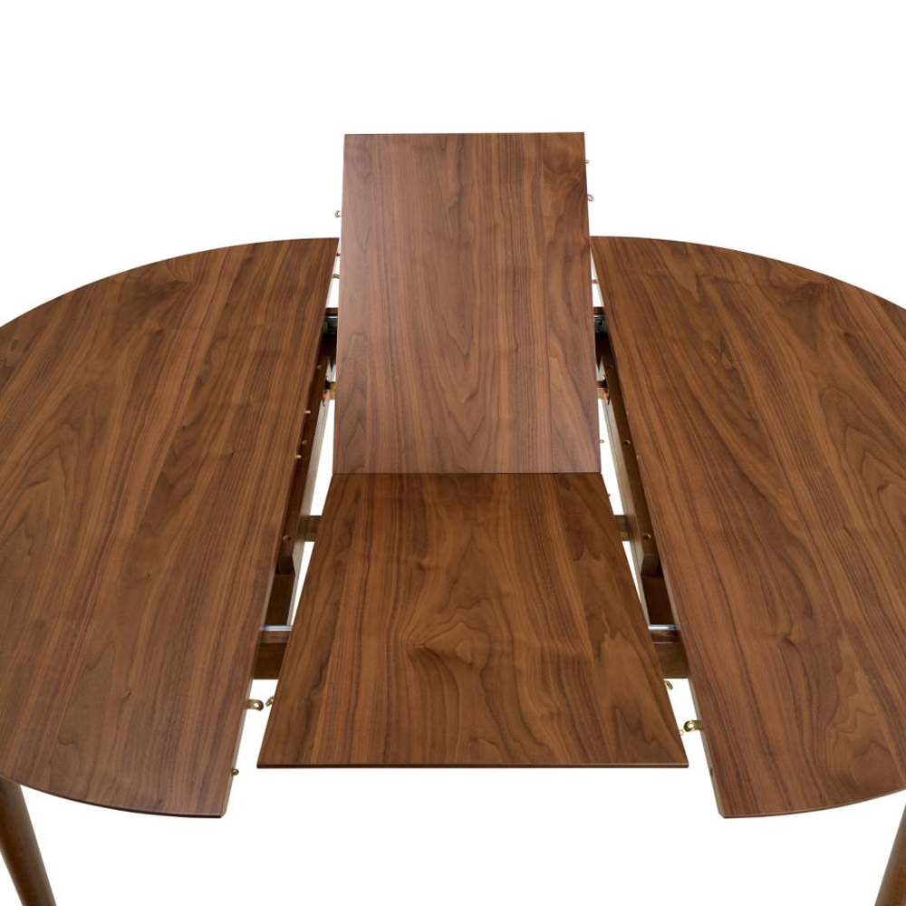 Malibu Wooden Extending Dining Table In Matt Walnut