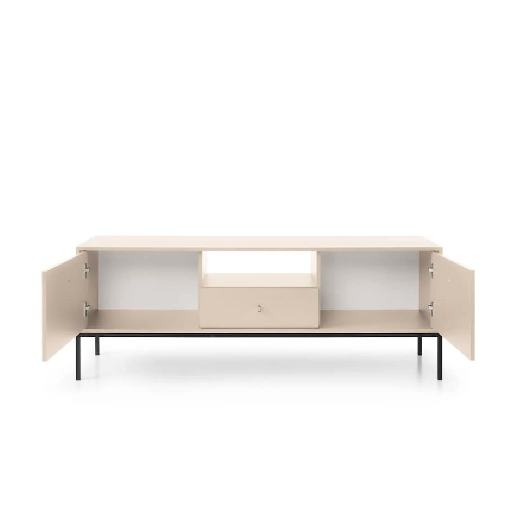 Malibu Wooden TV Stand With 2 Doors 1 Drawer In Beige