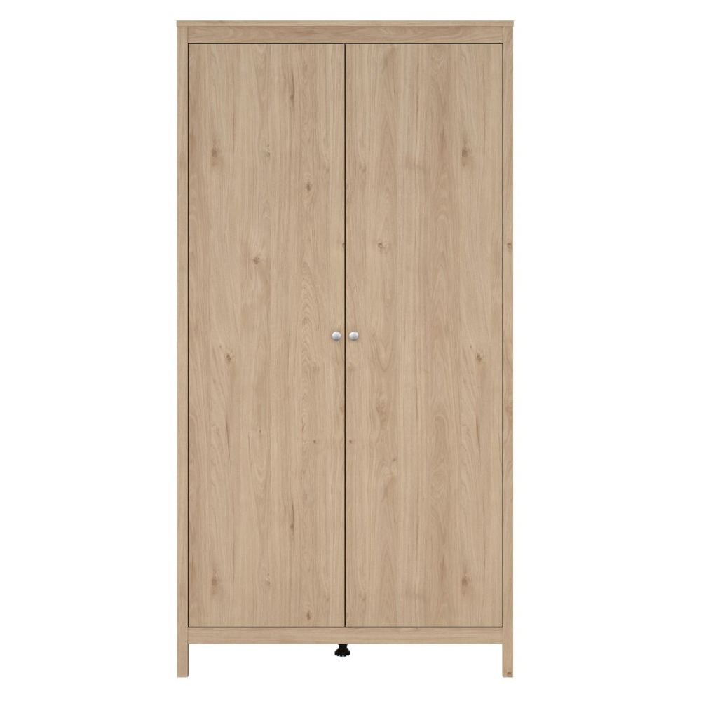 Malibu Wooden Wardrobe With 2 Doors In Oak