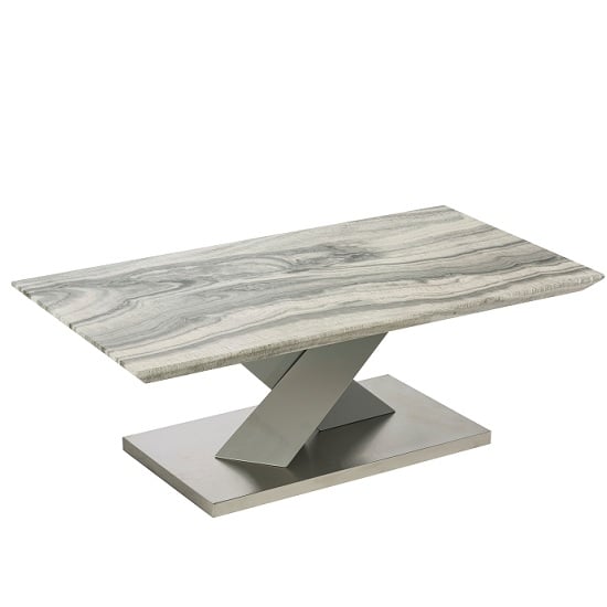 View Malin coffee table in granite effect and high gloss grey