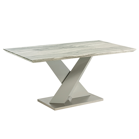 Malin Grey High Gloss Dining Table With 6 Flotin Grey Chairs_3