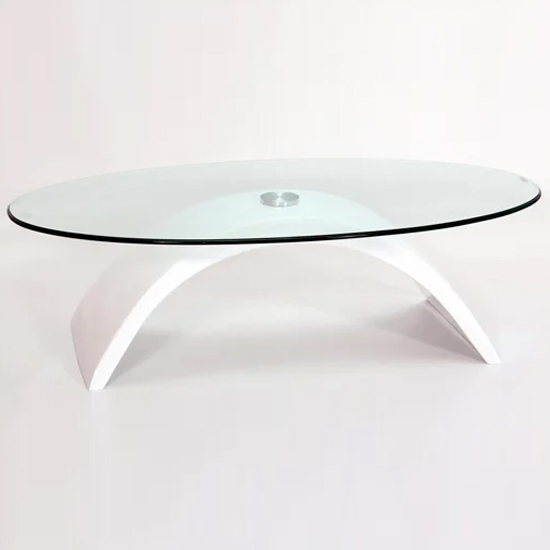 Read more about Malisha fibre glass coffee table with high gloss white base