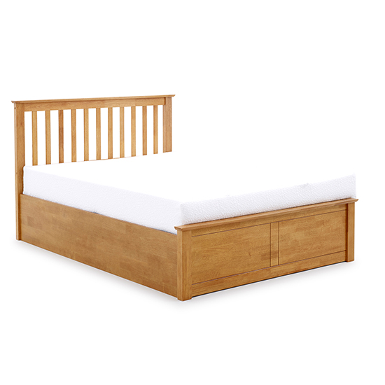 Malmo Wooden Ottoman Storage King Size Bed In Oak Furniture in Fashion