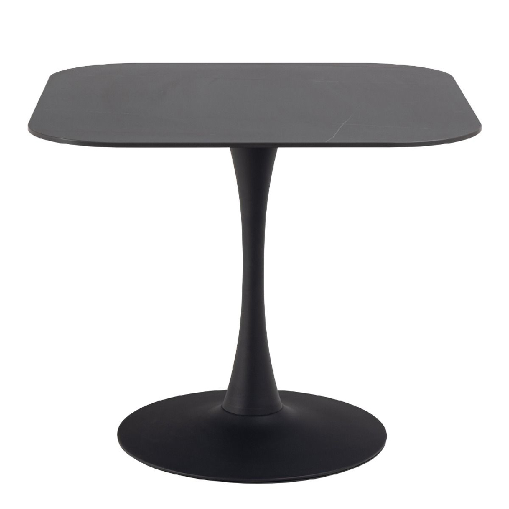 Malone Ceramic Dining Table Square In Black