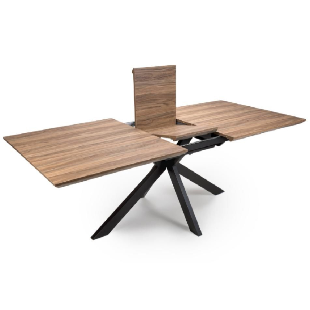 Malone Large Wooden Extending Dining Table In Light Walnut