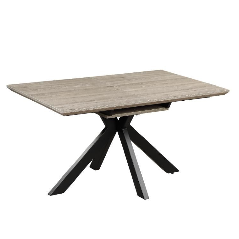 Malone Small Wooden Extending Dining Table In Grey