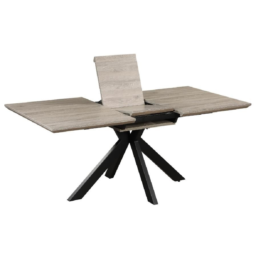 Malone Small Wooden Extending Dining Table In Grey