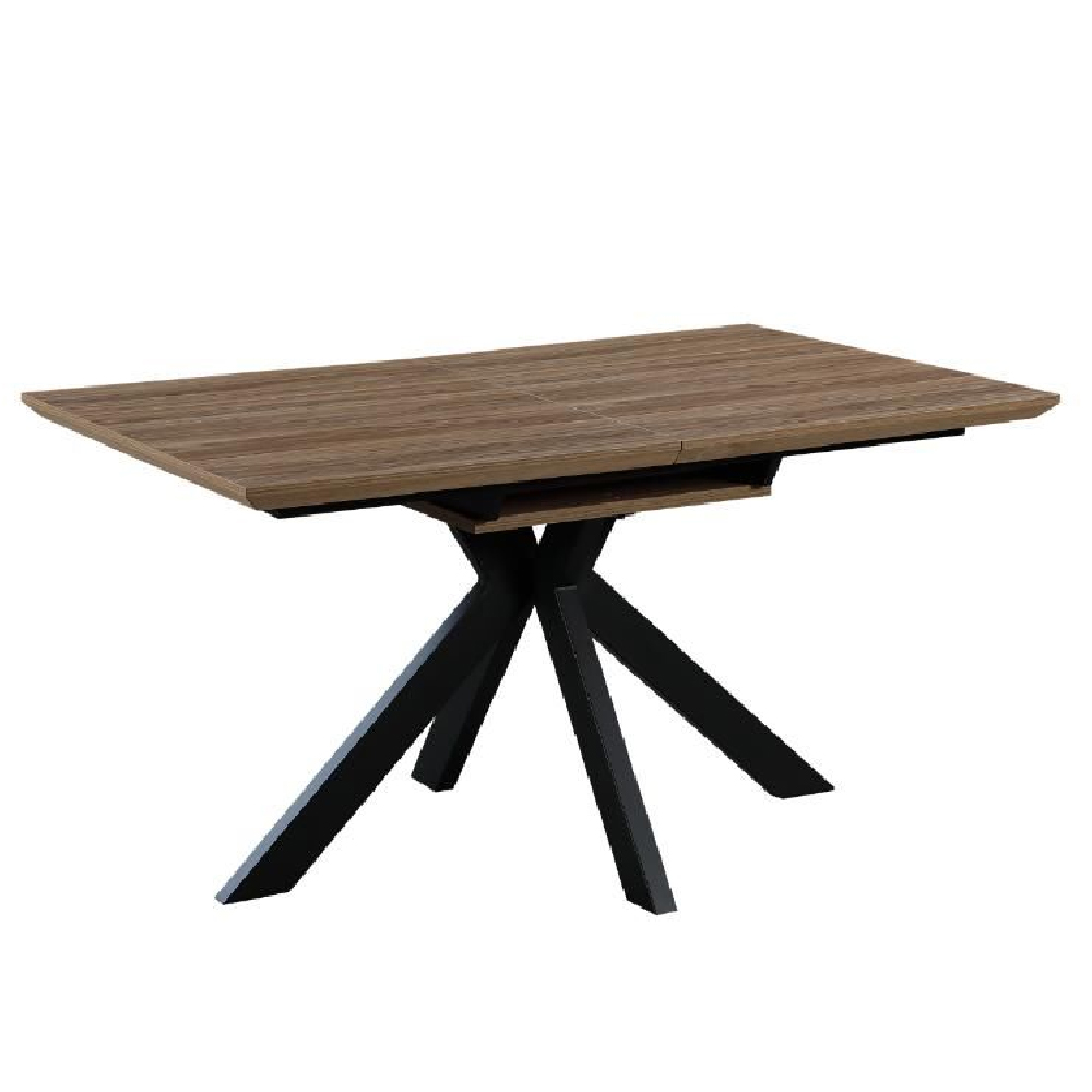 Malone Small Wooden Extending Dining Table In Light Walnut