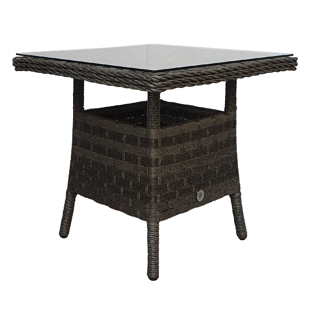 Malti Rattan Garden Lounge Set With Side Table In Grey