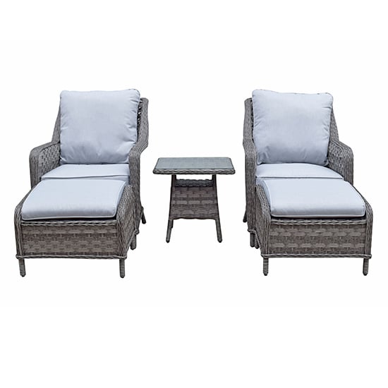 Malti Weave 5 Piece Lounge Set With Cushions In Multi Grey_2