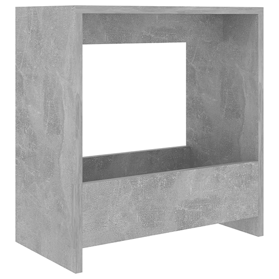 Malva Wooden Side Table In Concrete Effect