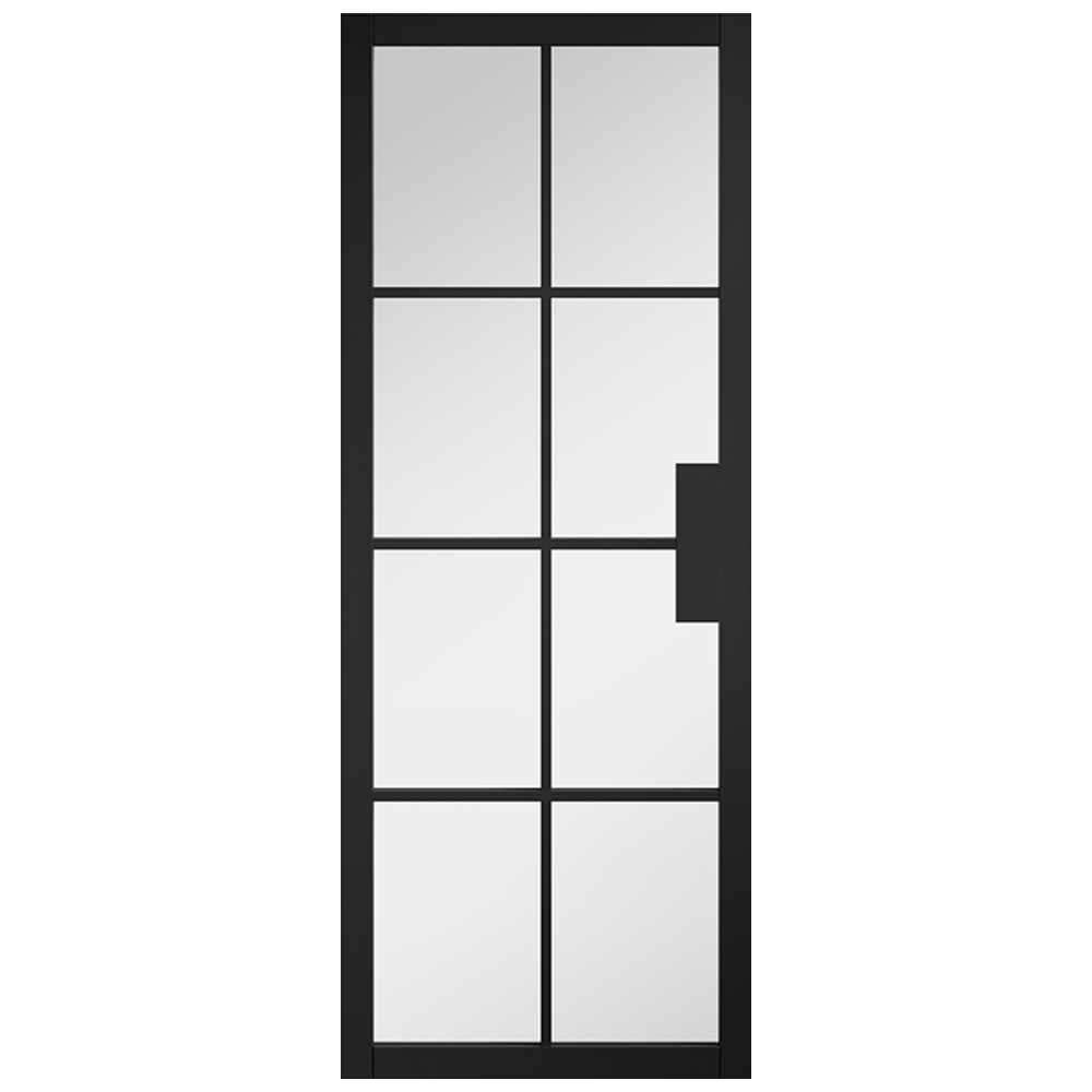 Read more about Malvern 1981mm x 838mm clear glazed glass in black