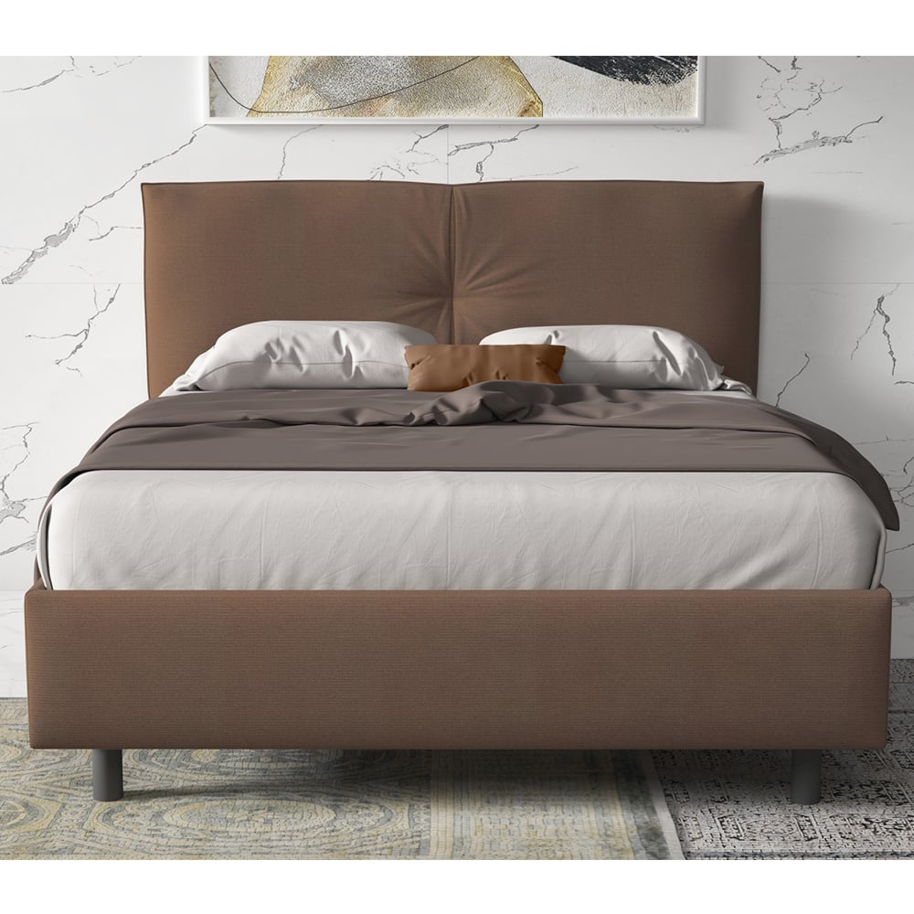 Product photograph of Malvern Fabric King Size Bed In Brown from Furniture in Fashion