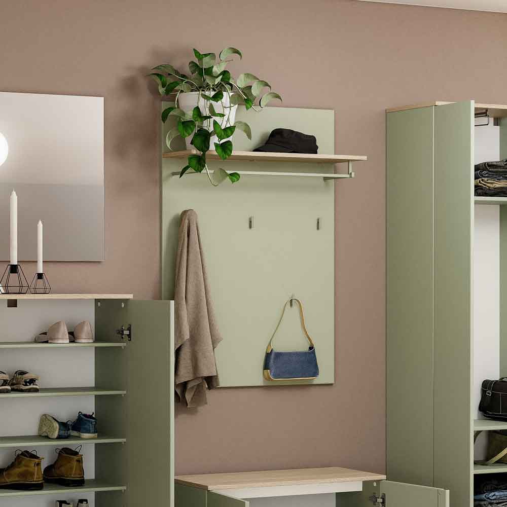 Malvern Wooden Coat Rack in Sage Green