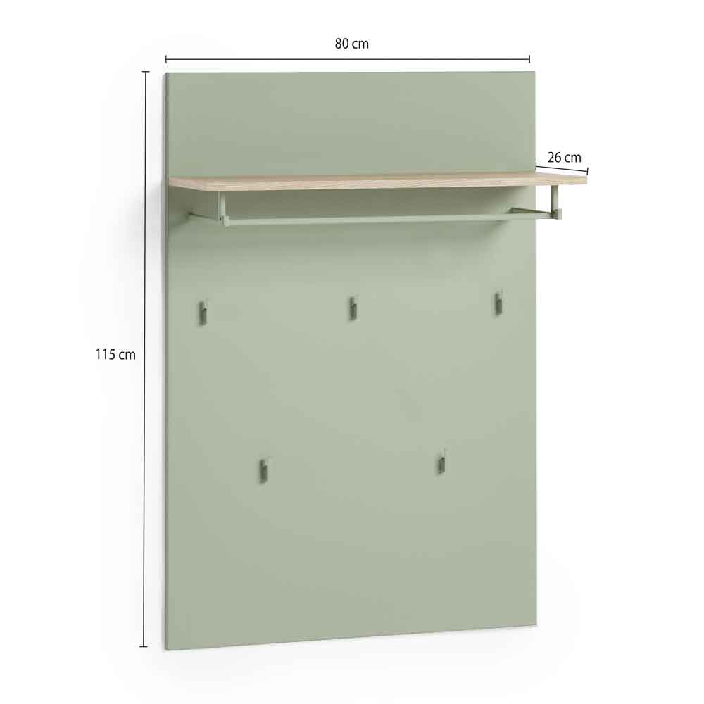 Malvern Wooden Coat Rack in Sage Green