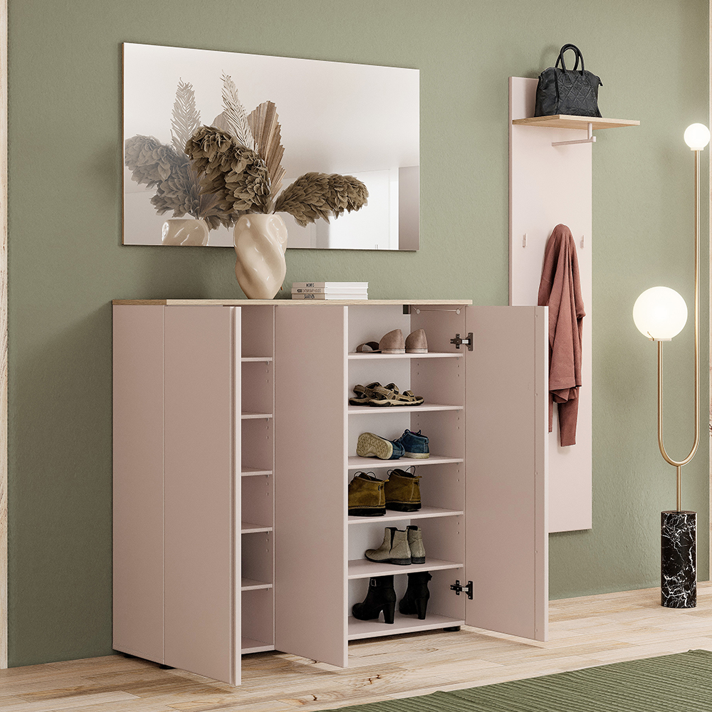 Malvern Wooden Hallway Furniture Set with 3 Doors in Cashmere