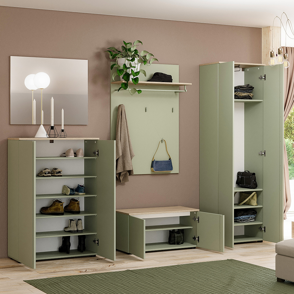 Malvern Wooden Hallway Furniture Set in Sage Green