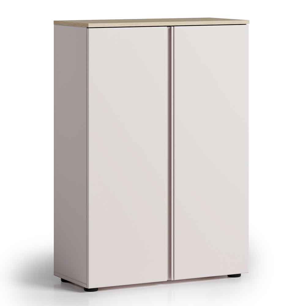 Malvern Wooden Shoe Storage Cabinet with 2 Doors in Cashmere