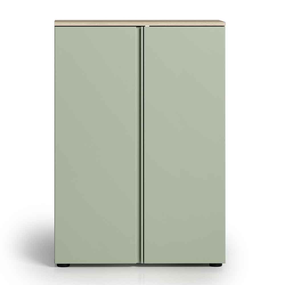 Malvern Wooden Shoe Storage Cabinet with 2 Doors in Sage Green