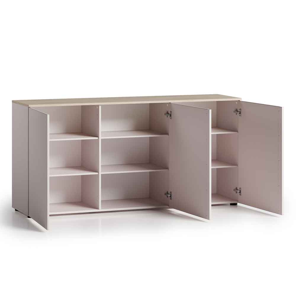 Malvern Wooden Sideboard with 3 Doors in Cashmere