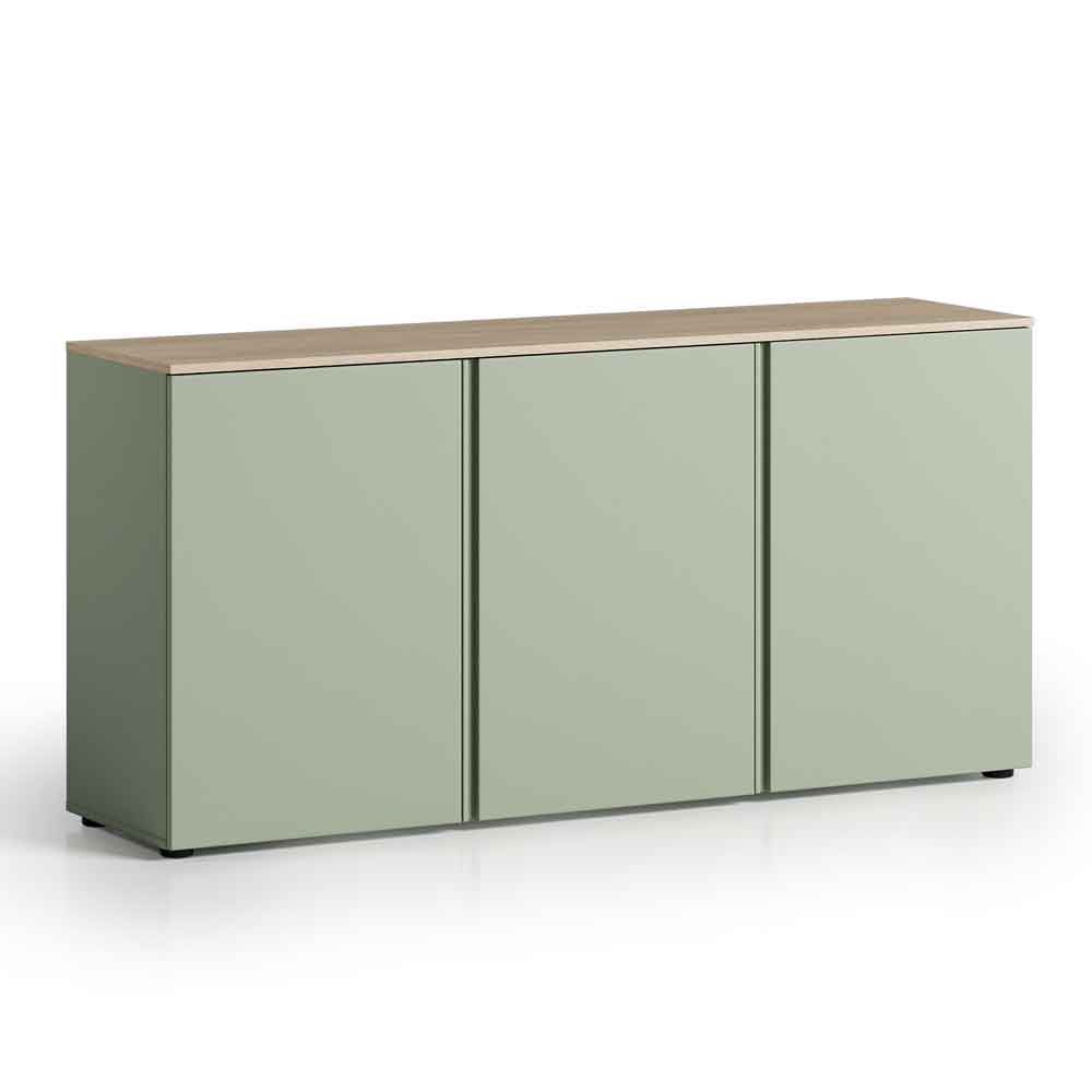 Malvern Wooden Sideboard with 3 Doors in Sage Green
