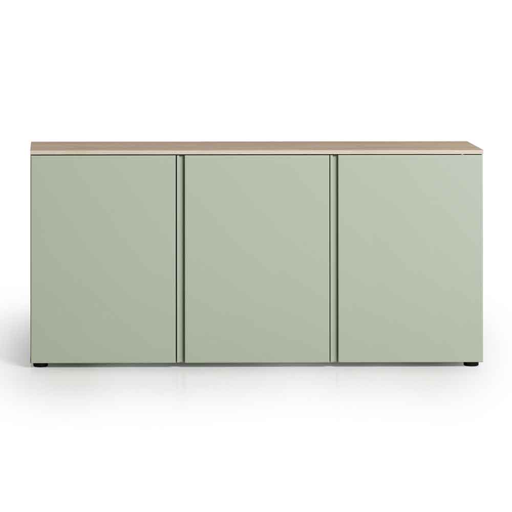 Malvern Wooden Sideboard with 3 Doors in Sage Green