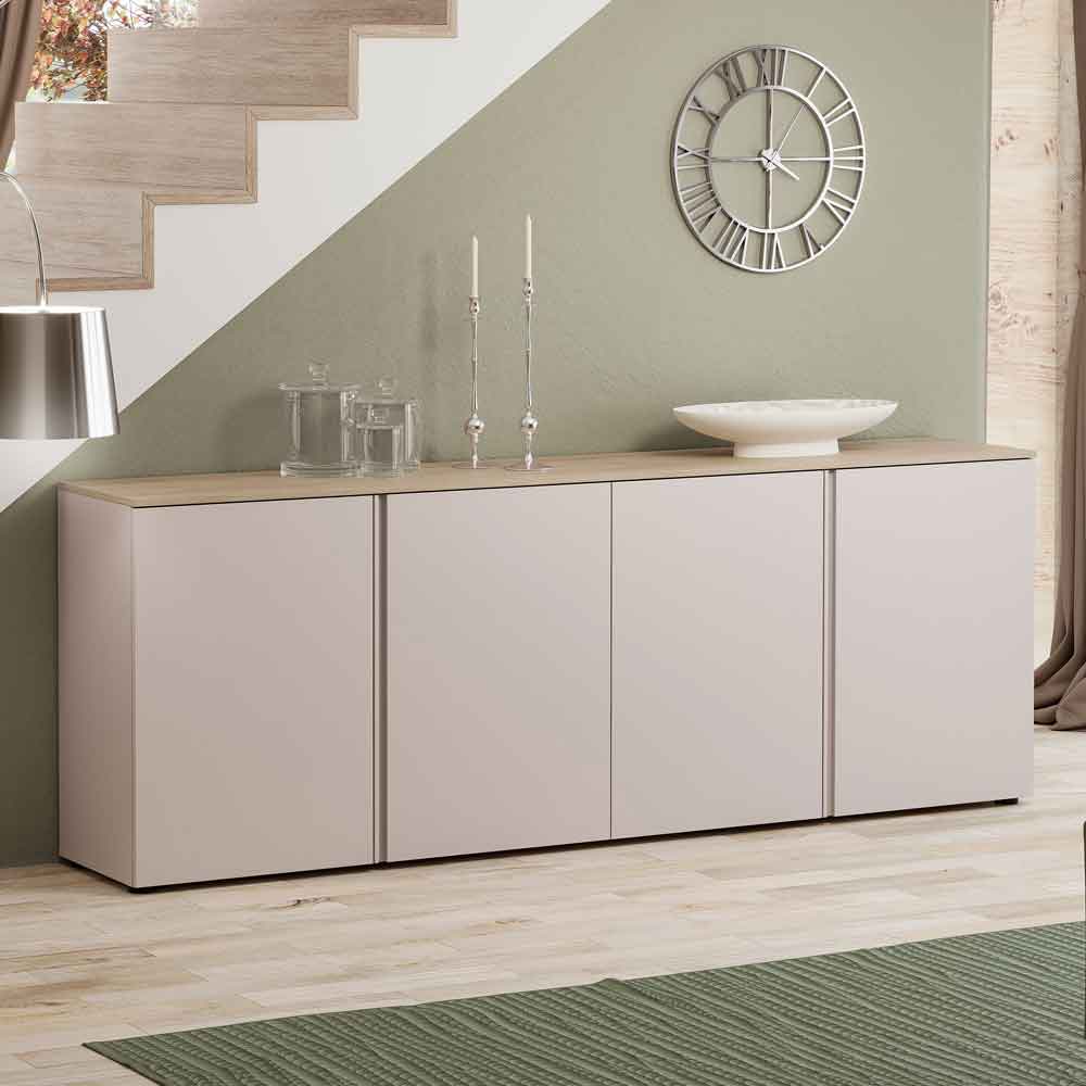 Malvern Wooden Sideboard with 4 Doors in Cashmere