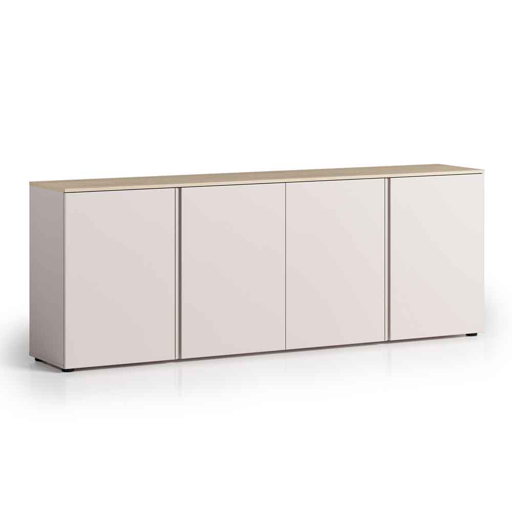 Malvern Wooden Sideboard with 4 Doors in Cashmere
