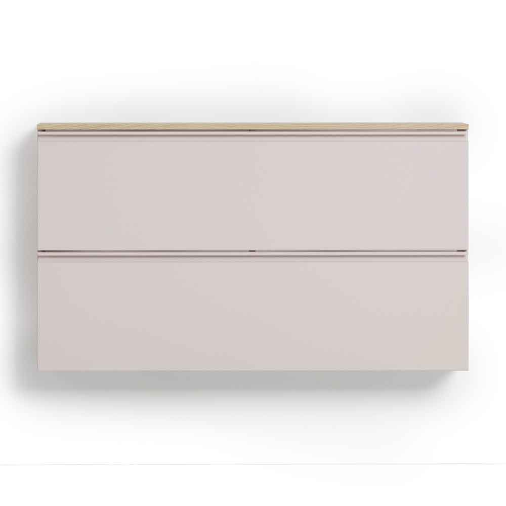 Malvern Wooden Wall Mounted Shoe Storage Cabinet in Cashmere