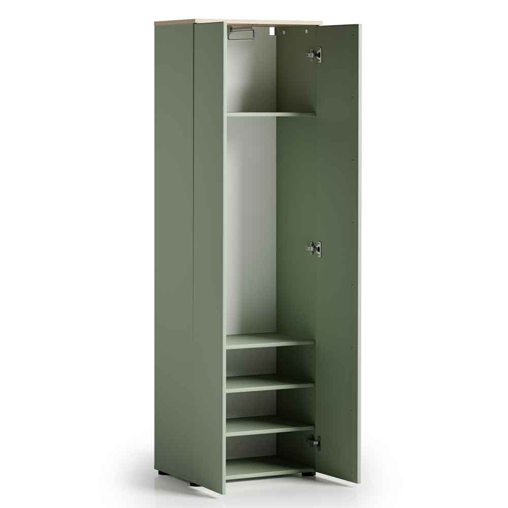 Malvern Wooden Wardrobe with 2 Doors in Sage Green
