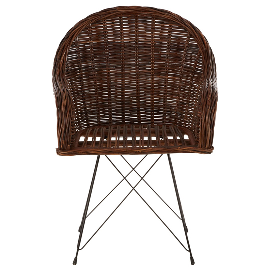 Hunor Natural Croco Rattan Chair In Pair     
