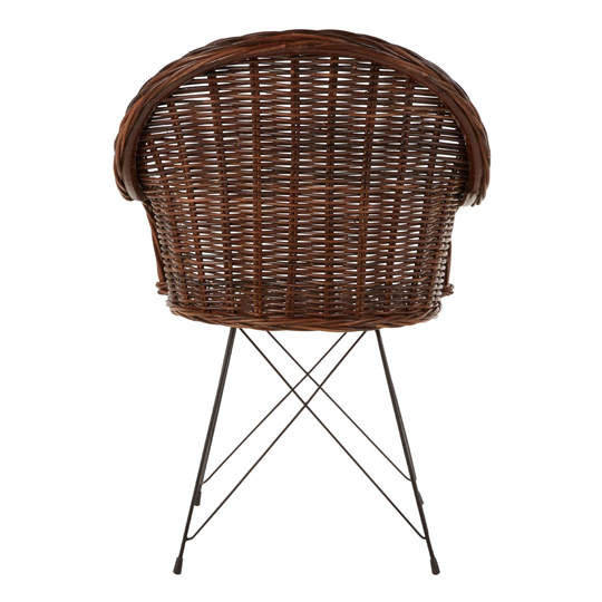 Hunor Natural Croco Rattan Chair In Pair     