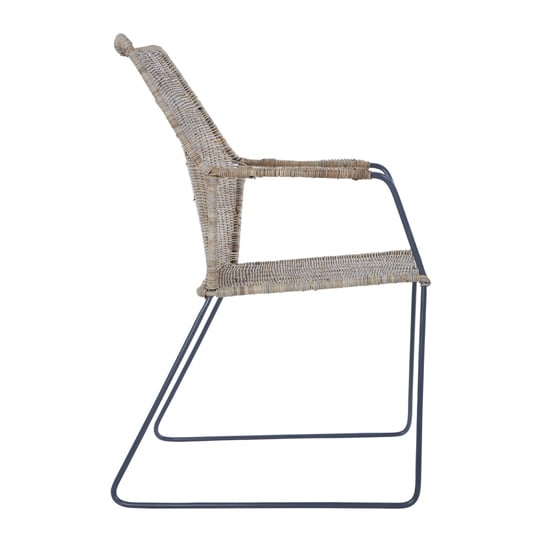 Hunor Natural Rattan Angled Design Chair      