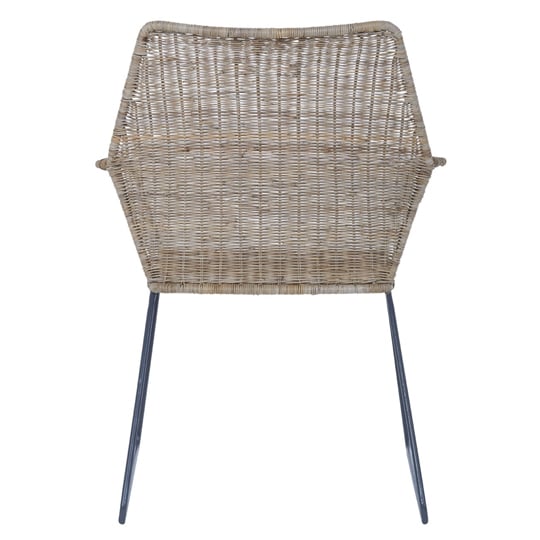 Hunor Natural Rattan Angled Design Chair      