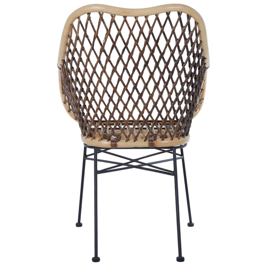 Manado Natural Rattan Chair With Iron Legs Furniture in Fashion
