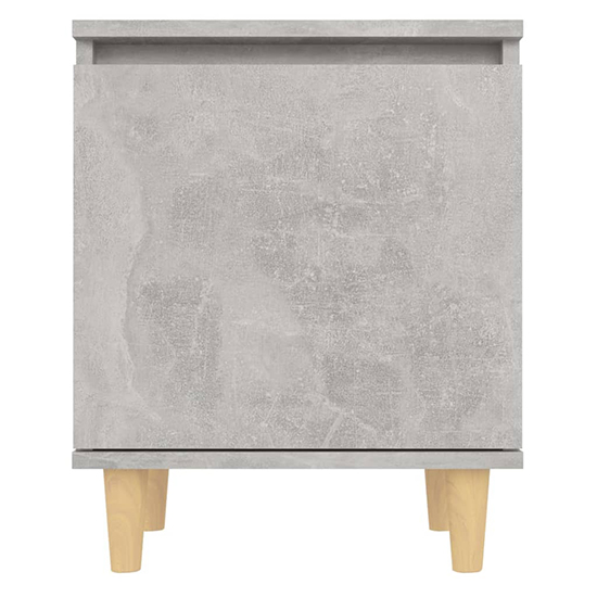 Manal Wooden Bedside Cabinet With 1 Door In Concrete Effect
