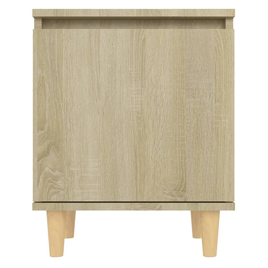 Manal Wooden Bedside Cabinet With 1 Door In Sonoma Oak