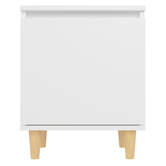 Manal Wooden Bedside Cabinet With 1 Door In White