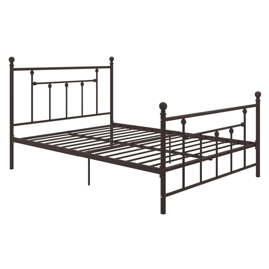 Manalo Metal Double Bed In White