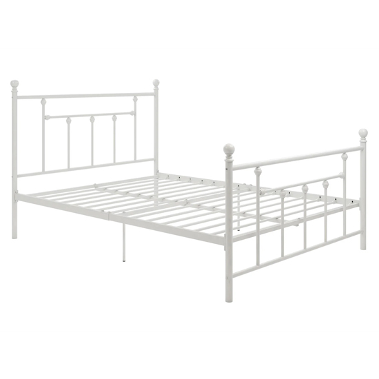 Manalo Metal King Size Bed In White